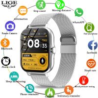 LIGE smartwatch แฟชั่นดั้งเดิมบลูทู ธ สมาร์ทผู้ชาย / ผู้หญิงมัลติฟังก์ชั่กันน้ําสมาร์ทนาฬิกากันน้ําเต็มรูปแบบ Lamber นาฬิกาออกกําลังกายสําหรับ IOS Android