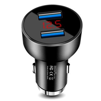ขายดี QC3.0 3.1A ที่ชาร์จแบตในรถแบบคู่ USB LED ดิจิตอลได้อย่างรวดเร็วที่ชาร์จบุหรี่ในรถยนต์อะแดปเตอร์ไฟแช็ค12V 24V สำหรับ