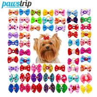 10/20/30Pcs Pet Dog Bows Rubber Band Mix 30 Color Dog Grooming Bows Cute Cat Dog Hair Bows for Small Dogs Pet Accessories