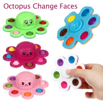 IN1 Flip Octopus Poppit Toy Finger Spinner Toys Anti Stress Hand