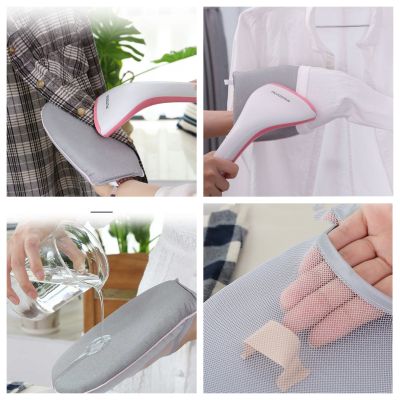Handheld Ironing Pad Ironing Board With Finger Loop Portable Anti Steamer Mitt Ironing Mat Sleeve Garment Steamer Heat Resistan