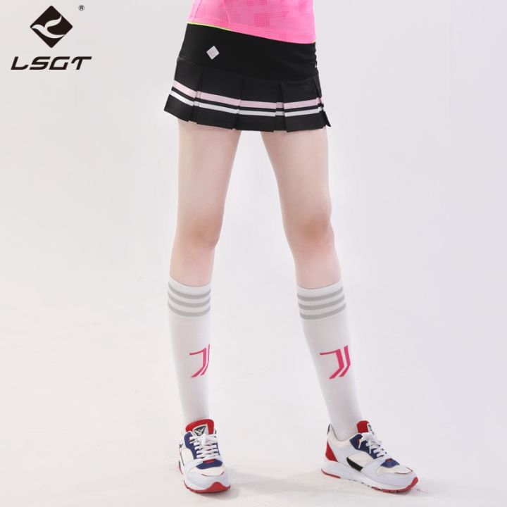 lingsheng-กระโปรงผู้หญิง-กระโปรงชุดกีฬาแบดมินตันแห้งเร็วแห้งเร็วระบายอากาศได้ดีสำหรับใส่ออกกำลังกายวิ่งเทนนิสกระโปรงกีฬา