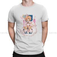 Anime Card Captor Sakura Clear Tshirt Graphic Men Tops Vintage Grunge Summer Clothing Cotton Harajuku T Shirt