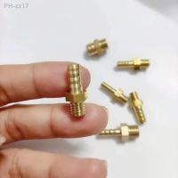 5PCS 2.5mm 3mm 4mm 5mm 6mm 8mm 10mm OD Hose Barb M3 M4 M5 M6 M8 Metric Male Thread Brass Pipe Fitting Coupler Connector Adapter