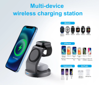 Magnetic Wireless Charger 15W 3 in 1 ไวเลสชาร์จ แบบแม่เหล็ก สำหรับอุปกรณ์ Magnetic