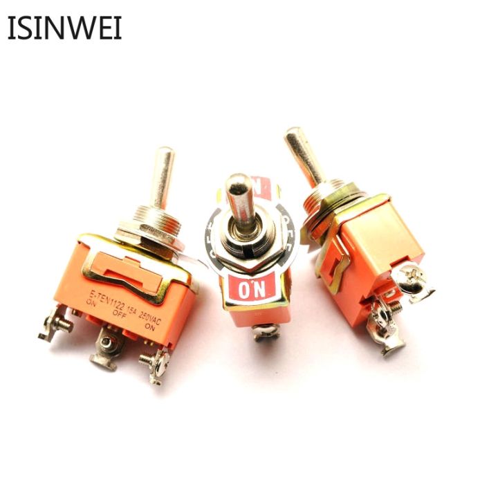 1pcs E-TEN1122 Toggle Switch 15A250V 3 Pin ON-OFF-ON Switch