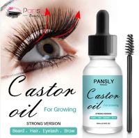 PANSLY บริสุทธิ์น้ำมันละหุ่งผมน้ำมันหอมระเหย Eyebrow Eyelash Growth Liquid น้ำมันลูกละหุ่ง Castor ซีรั่มออแกนิค10Ml