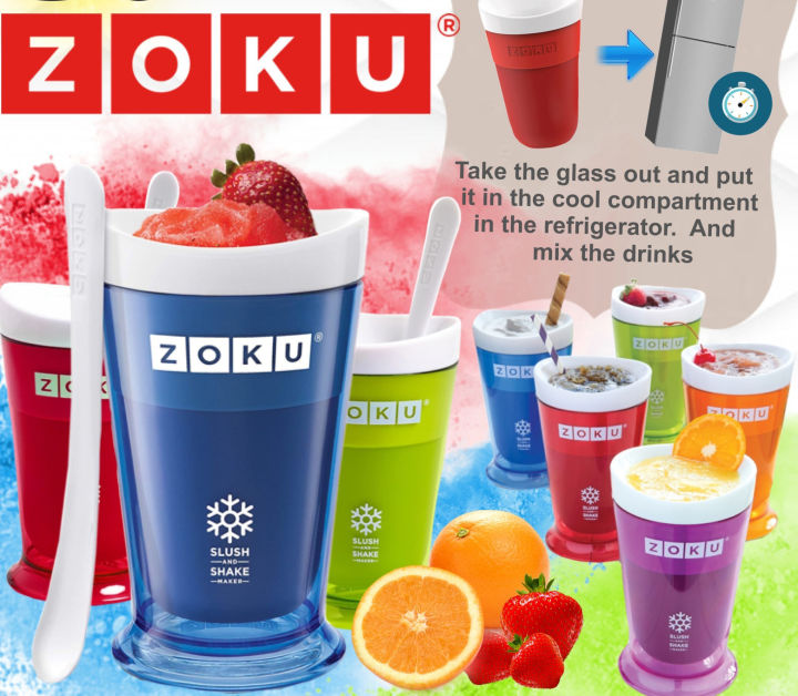 แก้วทำความเย็น-แก้วทำสมู๊ทตี้-แก้วเก็บเย็น-เกล็ดน้ำแข็ง-ไอศกรีม-คละสี-zoku-slush-and-shake-maker-แก้วทำสเลอปี้-zoku-แก้วทำสเลอปี้