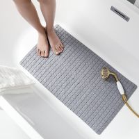 （A SHACK） ThicknessBathroom Anti Slip MatShower Mat เบาะรองนั่งอ่างอาบน้ำเสื่อนวดพร้อมถ้วยดูดรูระบายน้ำ