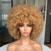 Short Hair Afro Kinky Curly Wig With Bangs Womens wigs Cosplay Blonde Wig Pink Synthetic Wig Halloween Black Wig Blue Red Brown [ Hot sell ] men Shose Center