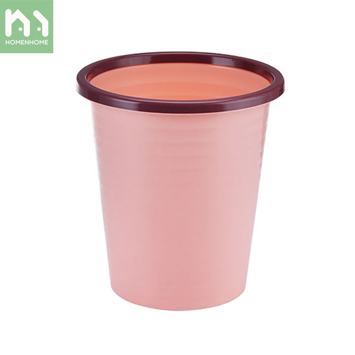 Simple Trash Can, Pressure Ring Trash Bin, Plastic Garbage Bin