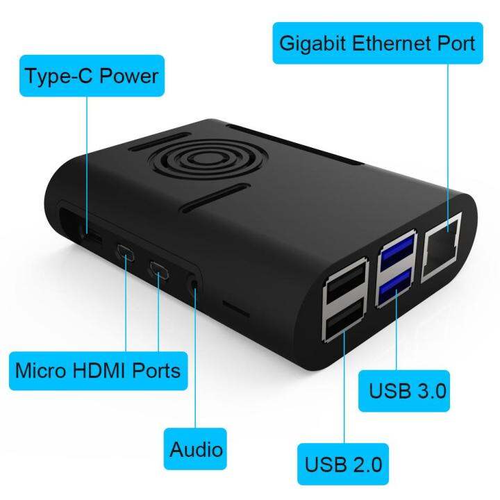 new-hot-fuchijin77-ชุดที่เก็บของอะแดปเตอร์สำหรับ-raspberry-pi-4เคส-rpi4อินเตอร์เฟซใหม่และพิมพ์-c-4b-พร้อมฮีทซิงค์พัดลมทำความเย็น-pi-4รุ่น