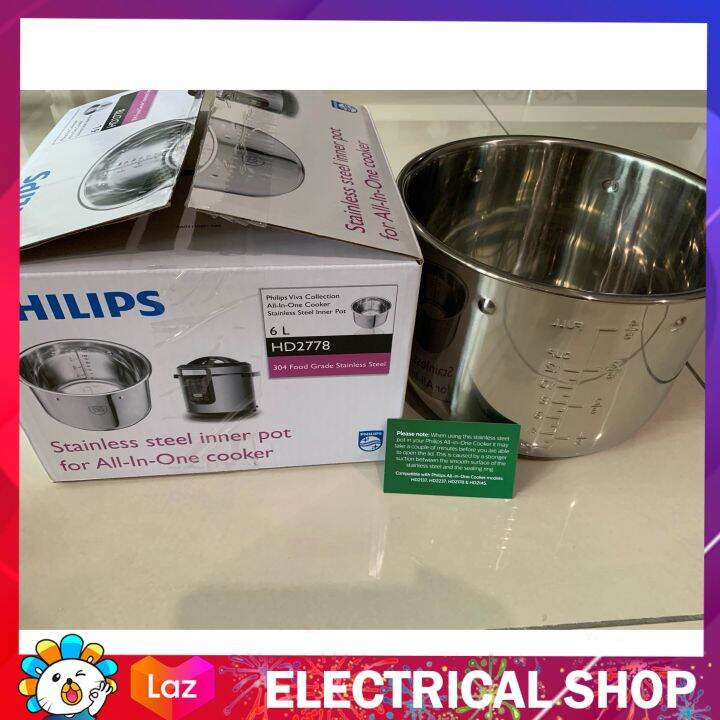 philip pressure cooker stainless steel inner pot