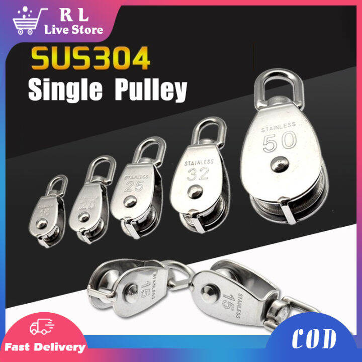 Single Pulley M15 M20 M32 Stainless Steel Single Wheel Swivel Pulley