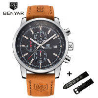 Benyar นาฬิกา menset แบรนด์หรูนาฬิกาควอตซ์แฟชั่น Chronograph นาฬิกานาฬิกา Tower hombre กีฬานาฬิกาชายชั่วโมง relogio masculinio