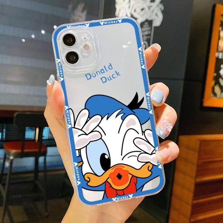 23New Grimace Donald Duck Mickey Soft Silicone Case For Iphone 14 Pro Max 13 12 Mini 11 Pro XR XS X 8 7 6 6S Plus SE 2020 Clear Cover