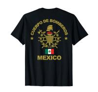 Mexico Fire Department Firefighters Tshirt Double Side Cotton Mens T Funny Men Cotton Tees