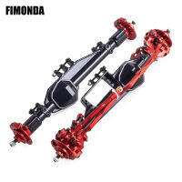 Metal AR14B Front Rear Axle with 38T13T Bevel Gear Set Hex Rotor Caliper for 110 Scale Axial RBX10 Ryft Rock Bouncer Upgrade