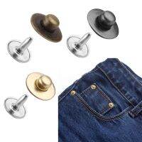 100/Sets Detachable Retro Rivets Fasteners Studs Button Sewing Jeans Bronze Sewing-Free Buckles Perfect Fit Reduce Waist Jeans Haberdashery