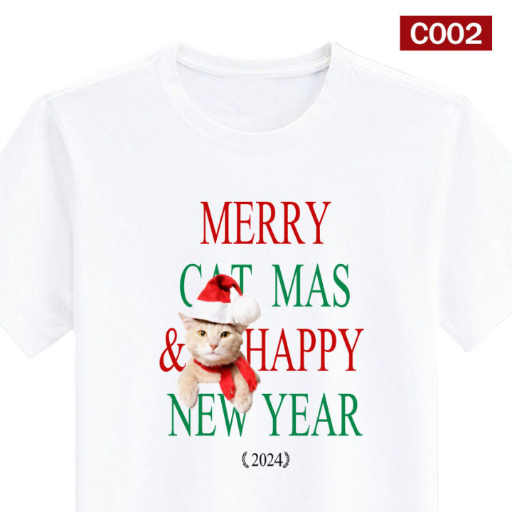 เสื้อยืด-สกรีน-merry-christmas-คริสต์มาส-เสื้อปีใหม่-สีขาว-เสื้อผ้าหนา-นุ่ม-ใส่สบาย-ได้ทั้งผู้ชาย-และผู้หญิง-no-0241