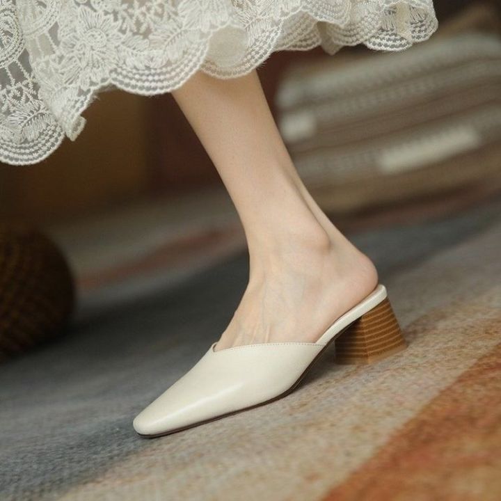 huilm-รองเท้าส้นสูงผู้หญิงส้นสูง5ซม-2023รองเท้าเปิดส้นสไตล์เกาหลีส้นสูงส้นสูงแบบใหม่