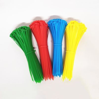 100 pcs 6 color 5x250mm Plastic Zip Tie Self-locking Nylon Cable sleeve Ties black/Blue/Green/Yellow wire binding wrap straps