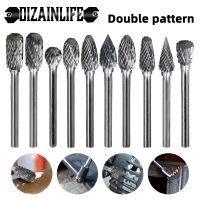 【LZ】✑  Tungsten Carbide Milling Cutter 1/8  Shank Rotary Ferramenta Burr Double Diamond Cut Ferramentas Dremel Elétrica Moagem Acessório