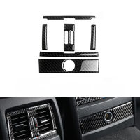 รถจัดแต่งทรงผมคาร์บอนไฟเบอร์ Auto Center คอนโซล Air Outlet Air Conditioner Vent Decor กรอบสติกเกอร์สำหรับ BMW F30 F34 2013-2015