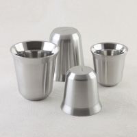 Double Wall Stainless Steel Espresso Coffee Mug Nespresso Nescafe Dolce Gusto Coffee Wine Alcohol Cup for Camping Travel