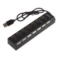 【♕】 Rehmans store. 7พอร์ต USB HUB Charge 2.0สวิตช์แชร์ฮับความเร็วสูงพิเศษสำหรับแล็ปท็อปพีซีฮับแบบพกพาอุปกรณ์เสริมสำหรับแล็ปท็อป