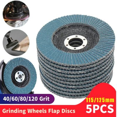 5pcs Quality Flap Disc 115/125mm Sanding Disc Abrasive pad 40/60/80/120 Grit Grinding Wheels For Angle Grinder Metal Polishing Cleaning Tools