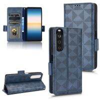 (EForgalaxy) สำหรับ Sony Xperia 1 III เคสโทรศัพท์หนังสามเหลี่ยมสมมาตร