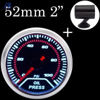 Newprodectscoming Car Universal 2 52mm Oil Press Gauge LED Meter Smoke Lens Pressure Sensor With Pod Holder Auto Mechanical Dias Digital Display