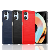 WindCase for Realme 10 10 Pro+ Realme 9 Pro C30 C30S C31 C33 C35 C55 GT3 GT Neo 5 Soft Carbon Fiber Brushed TPU Case Cover