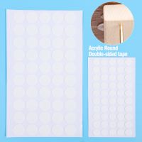 ☸♚✘ 50Pcs Double Sided Adhesive Tape Round Glue Seamless Tape No Trace Household Paste Decoration Waterproof Strongly Fixe for Home