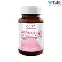 Vistra Sakura Collagen C 30S วิสทร้า ทริบิวท์ สารสกัดซากุระ &amp; มารีน คอลลาเจน พลัส ซี (30 เม็ด)[WE]