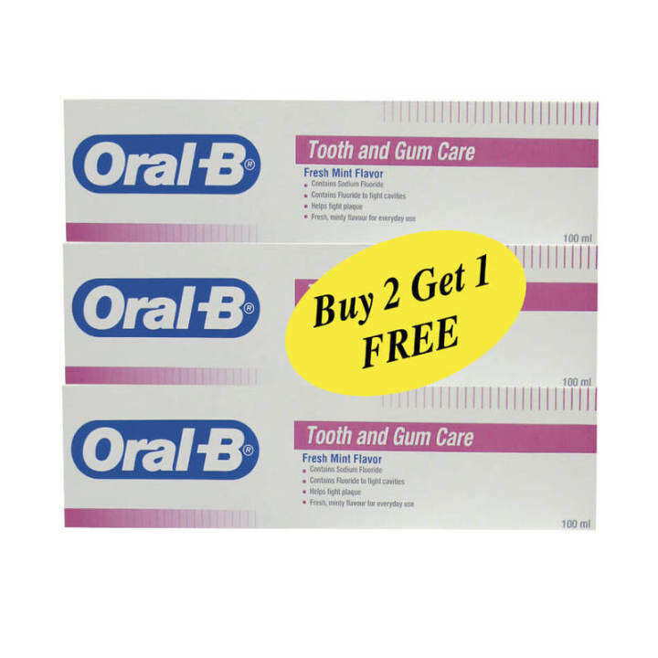 Oral B Tooth And Gum Care Fresh Mint Toothpaste Triple Pack Ml X Exp Lazada