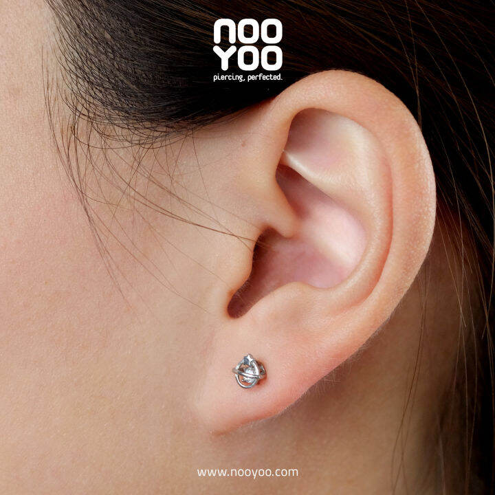 nooyoo-ต่างหูสำหรับผิวแพ้ง่าย-saturn-with-crystal-surgical-steel