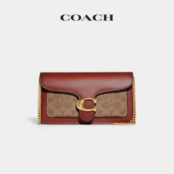 COACH CLUTCH BAG BROWN MONOGRAM PRINT | BACK IN THE DAY