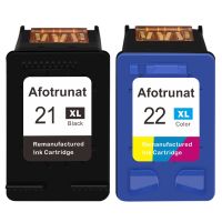 Afotrunat ใช้ได้กับ HP 21 22 XL แอมป์สีดำตลับหมึกสีสำหรับ F2180 F380 F2280 F4180 F4100 F2100 F2200 2120เครื่องพิมพ์4315