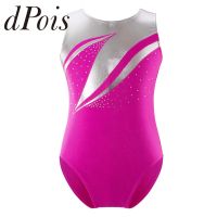 【HOT】✷ Kids Gymnastics Jumpsuit Ballet Leotard Sleeveless Rhinestone Figure Skating Bodysuit Dancing Costume