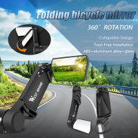 กระจกมองหลังแบบพับได้,Road mtb bicycle 2ชิ้นสำหรับแฮนด์22มม. หมุนได้360องศาสำหรับจักรยานพับได้ MTB