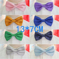 * มี 8 สี* โบว์ไทด์ โบว์หูกระต่าย สีพื้น ผ้ามันลื่น ปรับสายได้ Bow tie