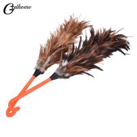 {XIAO AO}1Pcs 45ซม. นกกระจอกเทศธรรมชาติ Feather Duster แปรงไม้ Handle Anti-Static ทำความสะอาดเครื่องมือในครัวเรือน Furniturer รถฝุ่น