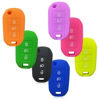 Silicone Flip Folding Key Fob Cover For Peugeot 208 2008 301 308 3008 RCZ 508 408 2008 307 Case For Citroen C3 C4 Berlingo 2021