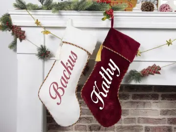 Christmas Stocking Name Tags Personalized Stocking Wood Letters Custom  White Name Tags Christmas Rustic Country Farmhouse cutout