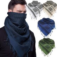 Tactical Hunting Scarf Military Shemagh Tactical Desert Keffiyeh Head Neck Scarf Arab Wrap with Tassel 43x43 inches