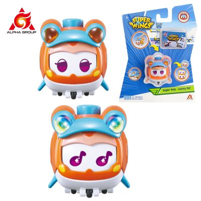 ZZOOI Super Wings S5 Mini Super Pet Astra Leo Sunny Change Expressions With Lights Transforming Action Figures Anime Kid Toys Gift