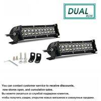 Haolide 2ชิ้นสองแถว7นิ้วจุดแท่ง Led รถออฟโรดรถรถกะบะเอทีวี4wd 12V 24V ไฟทำงาน