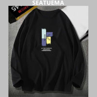 SEATUEMA ผู้ชายสไตล์ใหม่พอดีแขนยาวเสื้อกันหนาวเกาหลีแขนยาวรอบคอ Bottom แฟชั่นบวกขนาดเต็มเสื้อ